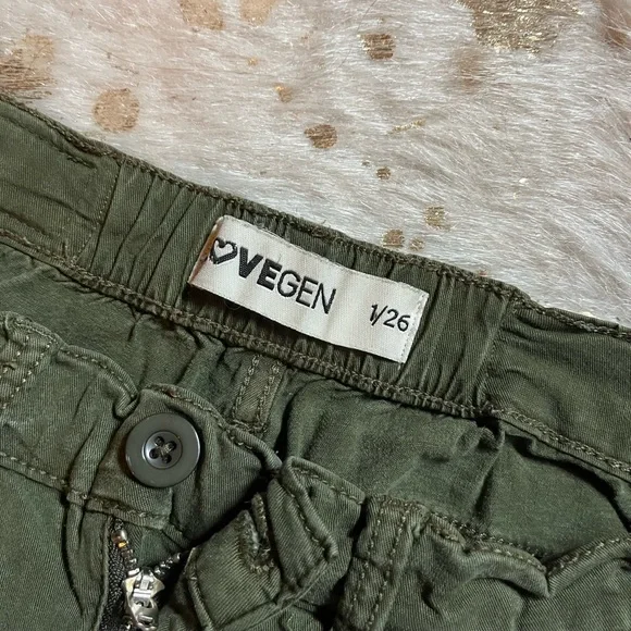 Green Straight Leg Jeans with Durable Fabric - Picture 2 of 5